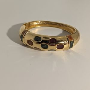 Enamel Clamp Bracelet